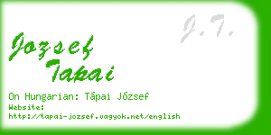 jozsef tapai business card