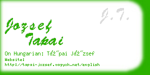 jozsef tapai business card